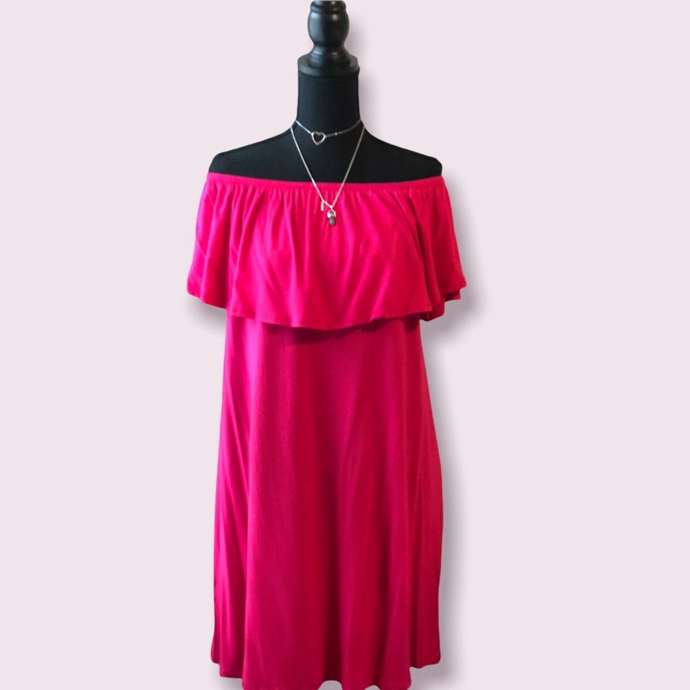 Off the Shoulder Ruffle Jersey Dress Plus Closet Clean Out, Last Call